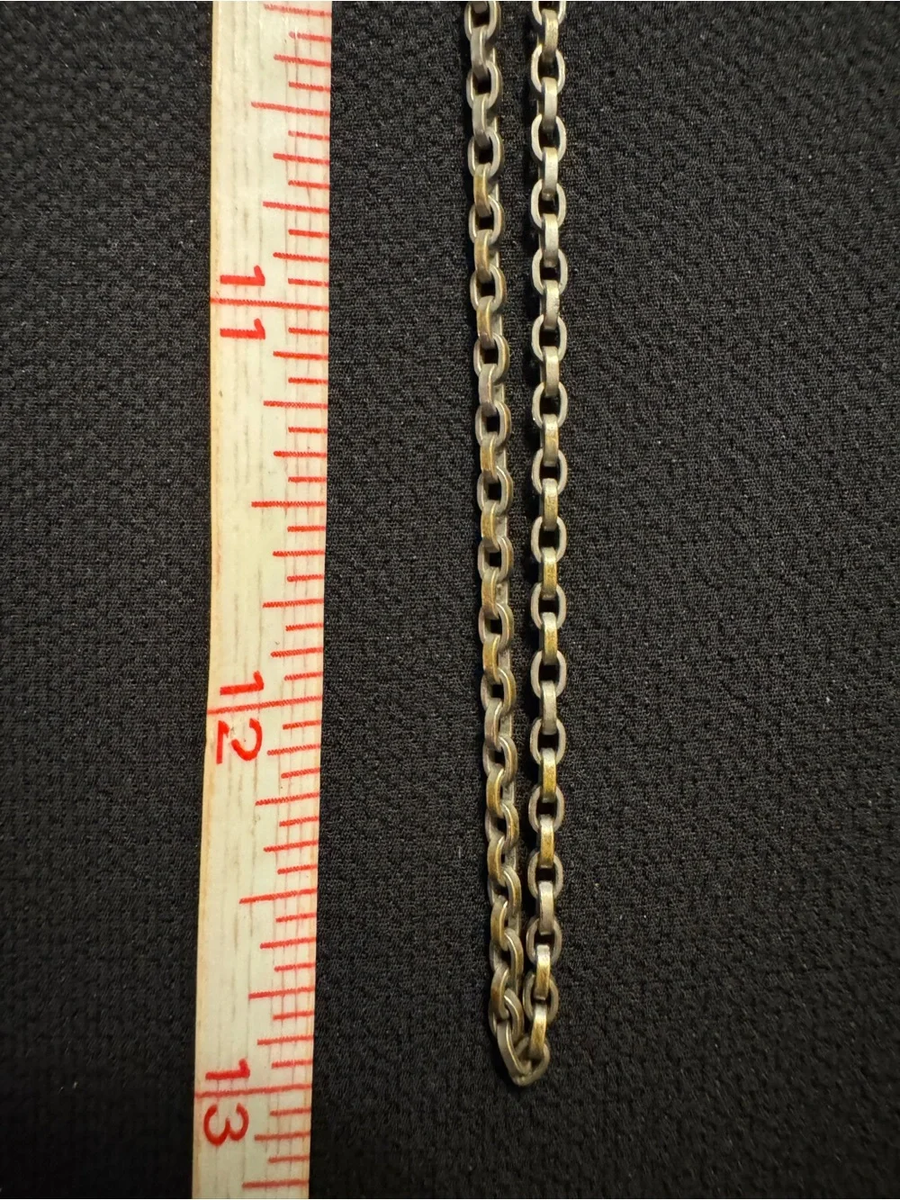 Classic Men’s Silver Tone Oval Rolo Cable Chain Necklace - 26”